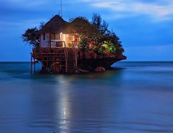 The Rock Restaurant Sunset Dinner from Stone Town